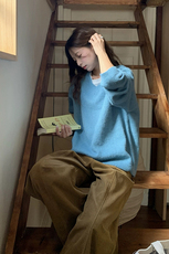 2025年秋季长裤针织时尚百搭通勤阔腿百搭，女装休闲裤，湘姗
