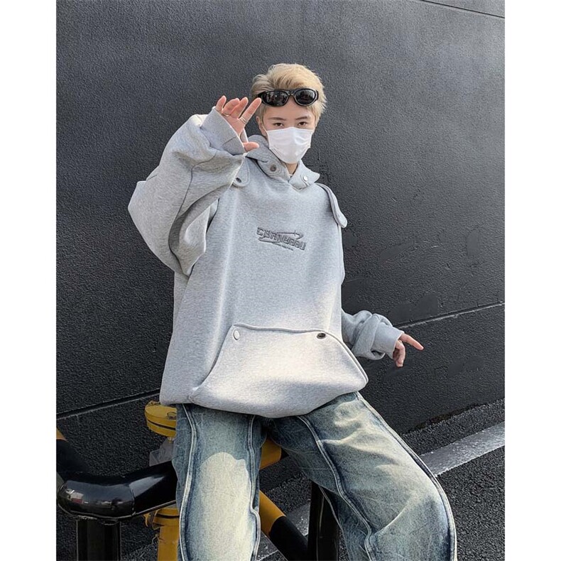 24春美式解构废土风连帽卫衣欧美街头情侣外套XZ514-2-20242-P98，女装短外套，星座514-2(原B239)