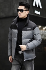 主推冬款休闲90白鸭绒中年羽绒服夹克男青年面包服羽绒服外套大衣，男装夹克，钱塘723