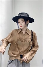 现货，秋装爱心衬衫，女装衬衫，坚持到底