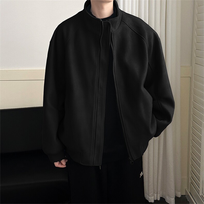 秋冬现货新款呢料外套男立领休闲呢子夹克A351-AJ2519-P115控168,男装夹克,电商A351