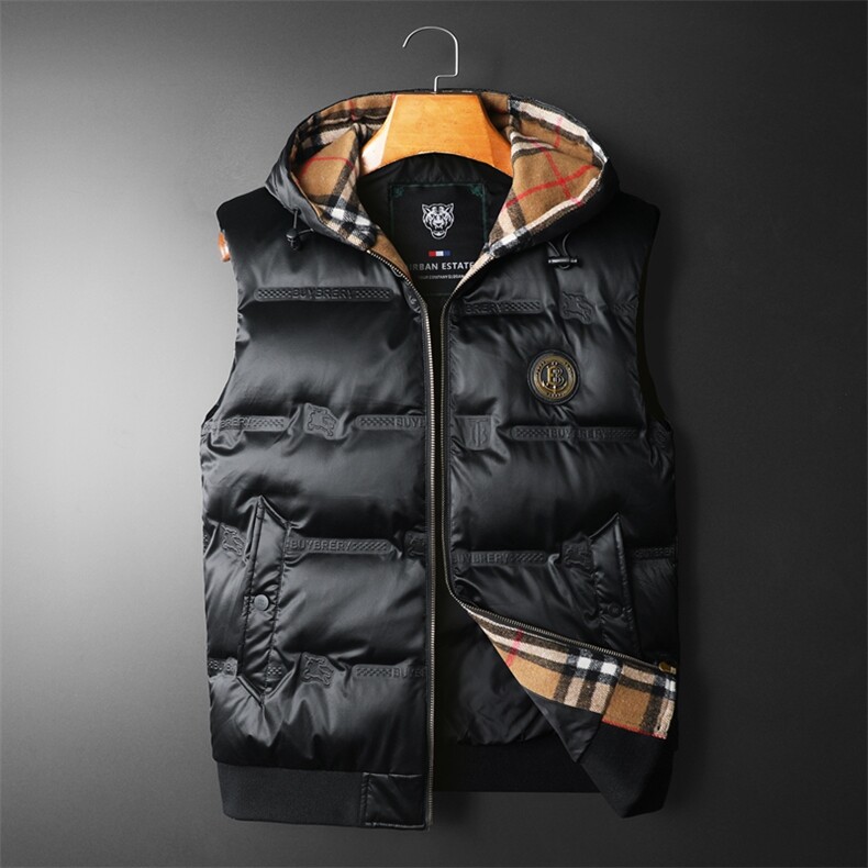 2022冬季新款羽绒马甲钱塘3021-26822平铺黑色，男装背心/马甲，钱塘6011