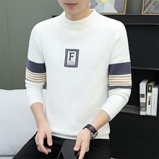 M8630-P45冬季仿貂绒加厚保暖针织毛衣，男装针织衫/毛衣，星座1215-1