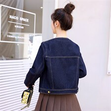 小个子设计感牛仔外套女2025秋季新款时尚高级感百搭上衣短外套，女装牛仔外套，意芙