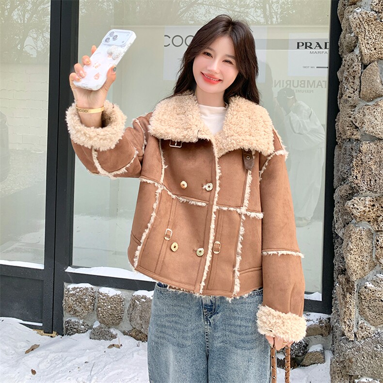 6903数据款大货已出现货皮毛一体外套P215K328,女装派克服,2D034
