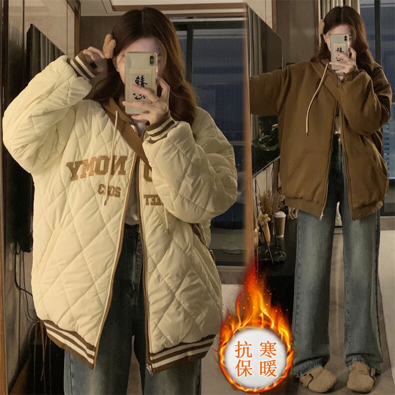 C923-P125双面穿夹棉棉服冬季加厚棉衣情侣连帽外套,男装棉衣,星座911-2(原星座613-2）