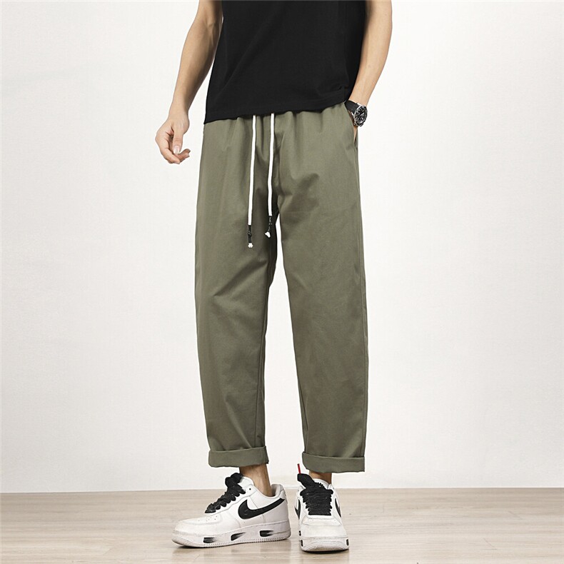 纯棉包边夏季直筒休闲裤男九分裤宽松弹力工装310A-4-KZ94-P35，男装工装外套，星座310A-4
