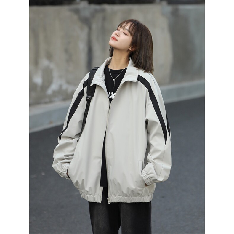 春季新款美式山系休闲纯色冲锋衣情侣潮流夹克外套JK7802-特P65图片