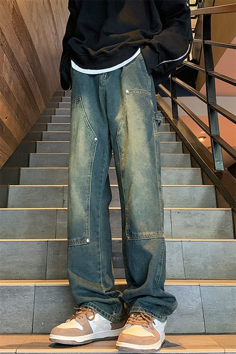 春秋现货伐木工装牛仔裤男宽松直筒GK07-P55-限价68,男装牛仔裤,星座310A-1