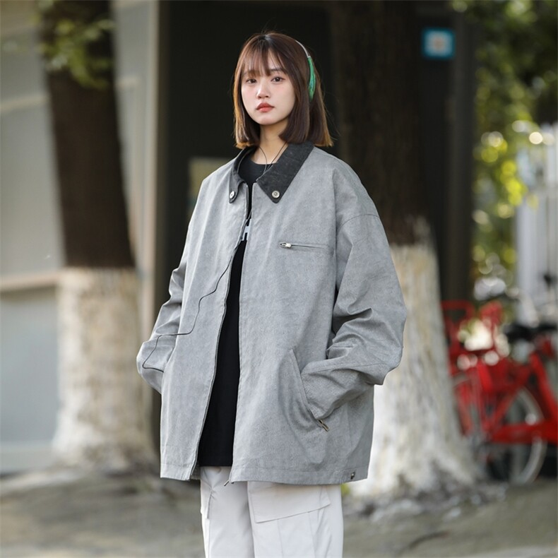 2025秋季新款中性风户外夹克男撞色翻领外套DSA157B-J2507-特P85图片