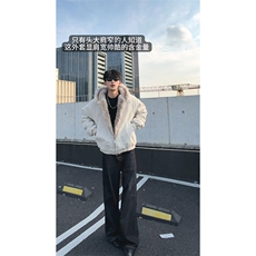 现货高品质美式高街冬季重磅硬挺短款座山雕毛领棉衣男女加厚外套，男装棉衣，电商A486