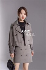现货！风衣套装裙，女装风衣，OMY 瓯蔓意