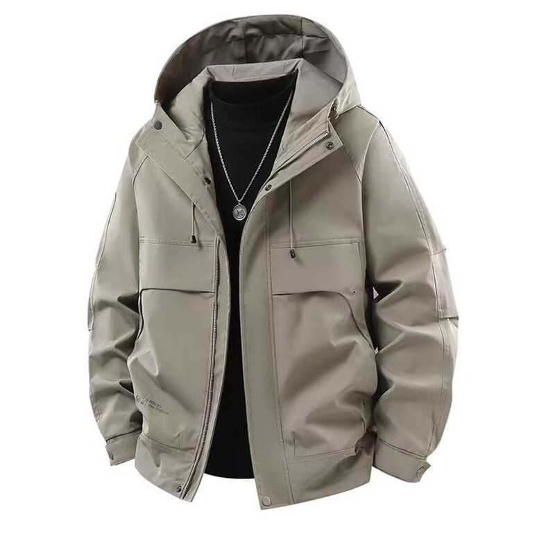 简约百搭帅气防风工装户外高质量男士流行连帽夹克上衣HH1657P55，男装夹克，星座1013-5