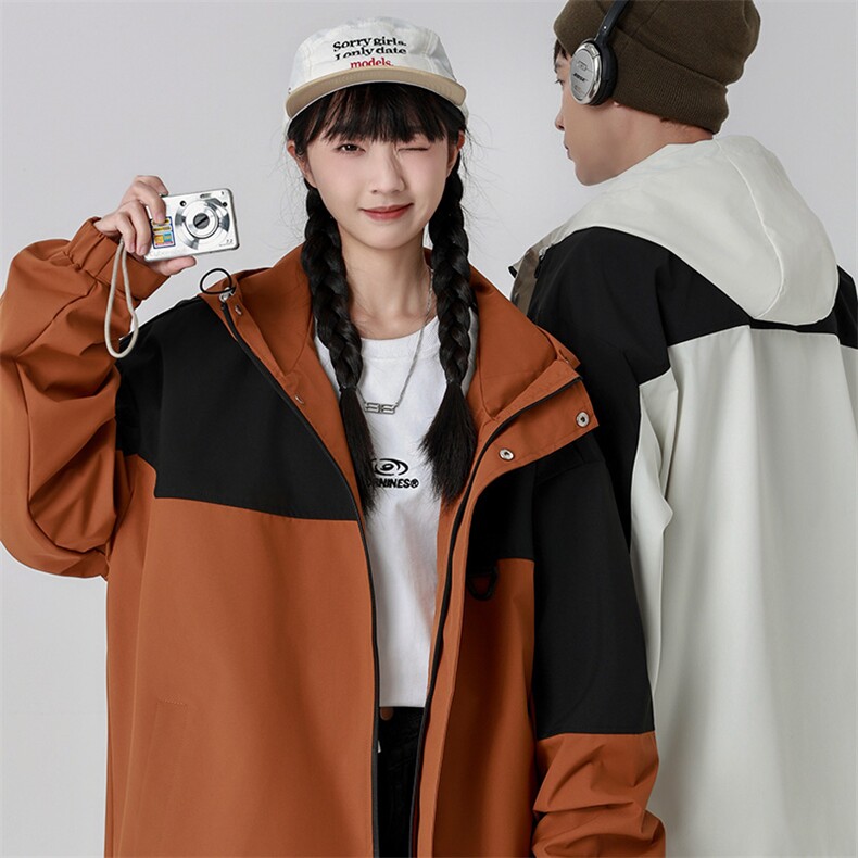 Cityboy情侣时尚连帽冲锋衣外套夹克团体班服,男装夹克,星座301D-5(原星座1415）
