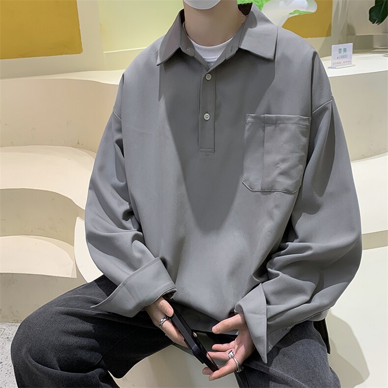 新款港风男装休闲秋装百搭POLO衫男1241-P35,男装Polo衫,星座910-5
