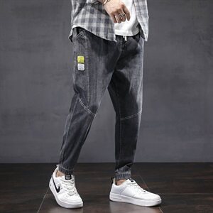 男士牛仔裤秋季小脚九分潮牌宽松潮流束脚休闲长裤子N811-P40图片