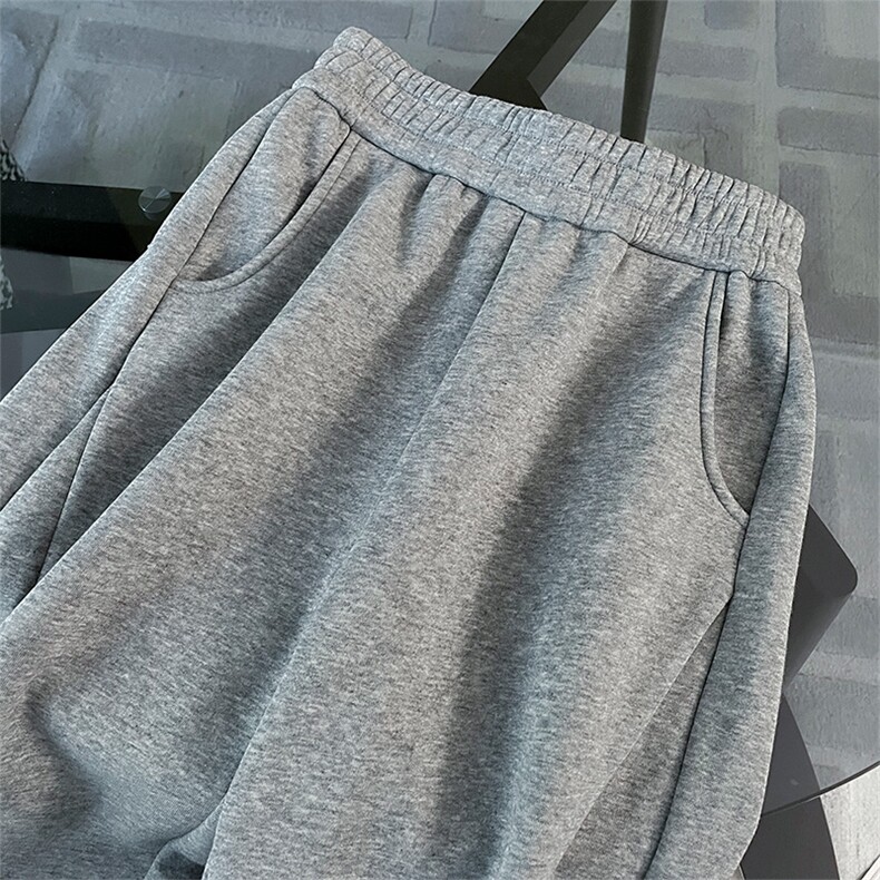 女秋冬加绒新款气质通勤运动休闲裤潮,女装休闲裤,江南