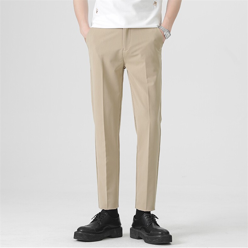 裤子男韩版潮流秋冬季新款九分小西裤男士修身垂感西装裤休闲长裤，男装西裤，星座505-2（原电商A260-1)