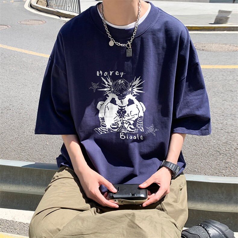 量大优供视频220克美式短袖t恤T3166得物直播有280克品质,男装T恤,电商A486