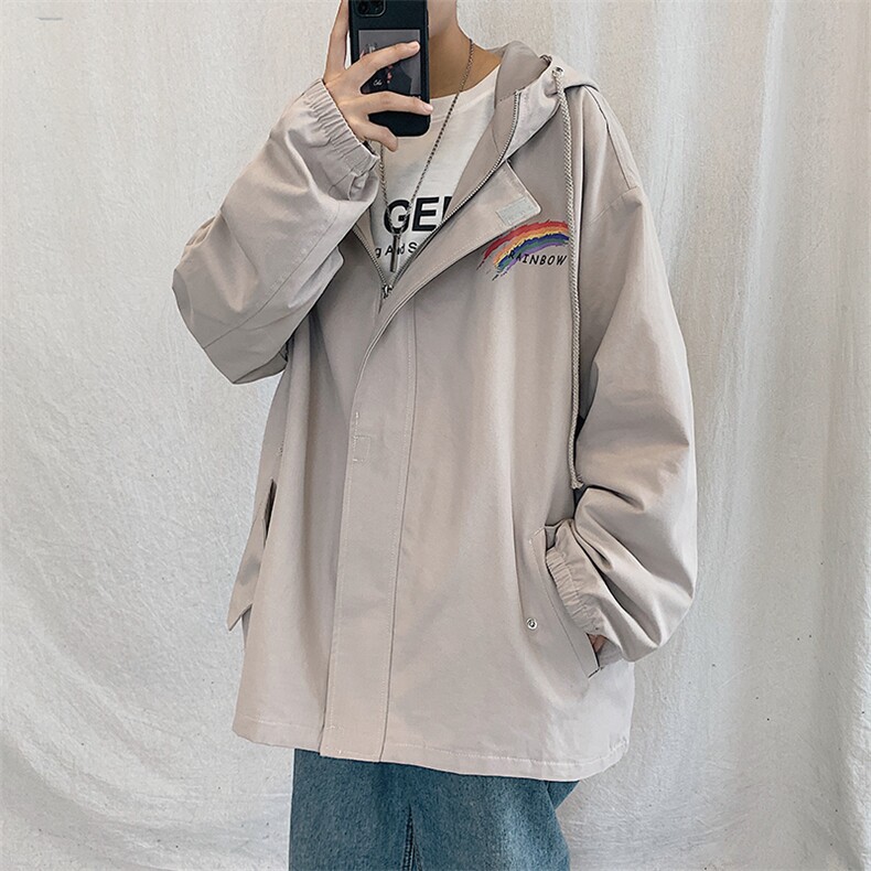 JK41064-P85纯棉连帽夹克男士大码工装夹克男外套男,男装夹克,电商A040