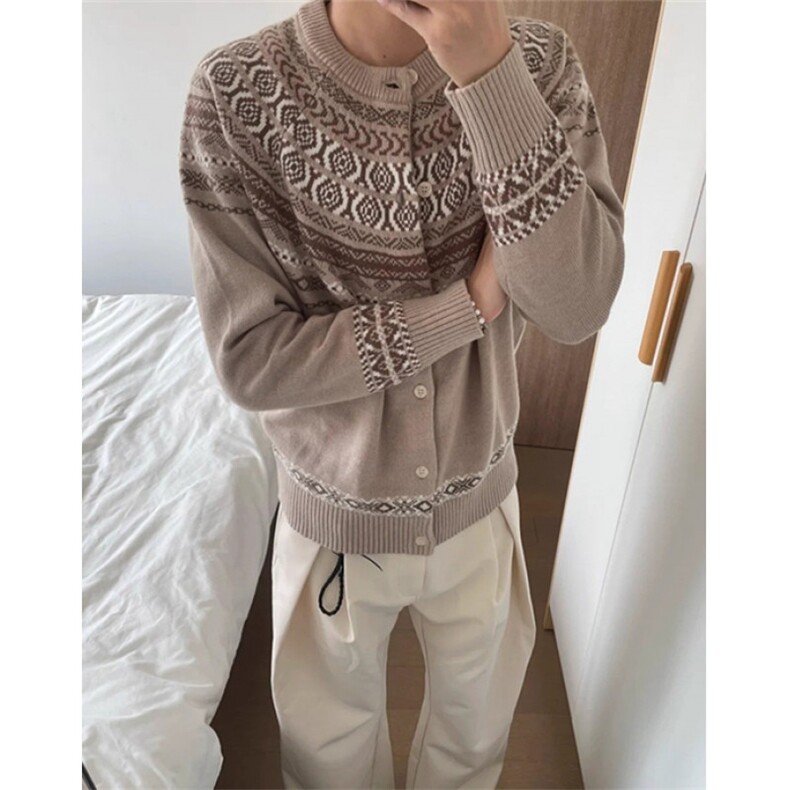 开衫毛衣男女秋冬季保暖提花外套覆古老钱风慵懒针织衫MY9817,男装针织衫/毛衣,星座1116A（原606A-3）