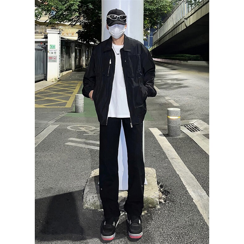 B221美式ins高街暗黑小众个性铆钉小脚牛仔裤LK23142-P65控88,男装牛仔裤,电商B221