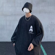 美式高街印花上衣潮牌欧美秋季潮重工水洗做旧短袖T恤T1354-P39，男装T恤，星座512-2