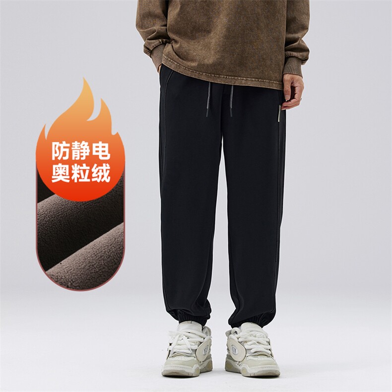 A178-16883AP80秋冬季加绒束脚裤弹力休闲卫裤,男装休闲裤,电商A178-1
