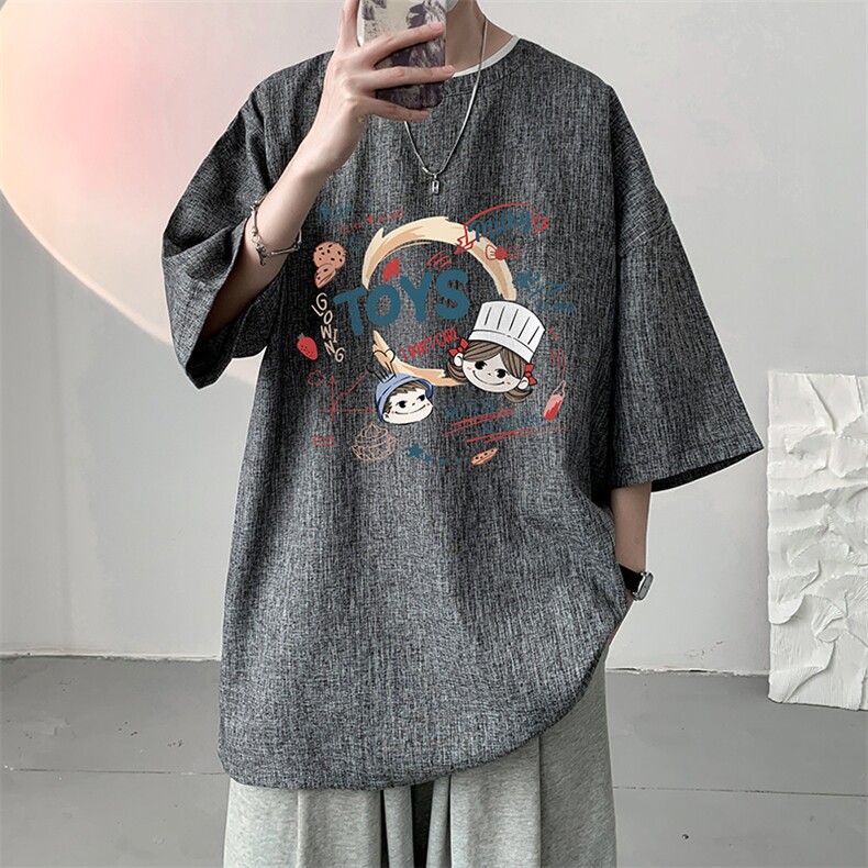 风复古亚麻短袖男棉麻t恤男半袖ZT71385-P35,男装T恤,电商A040