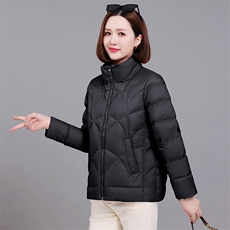 时尚保暖女款棉服冬季新款长袖宽松立领外套，女装棉衣/棉服，深妍伊美