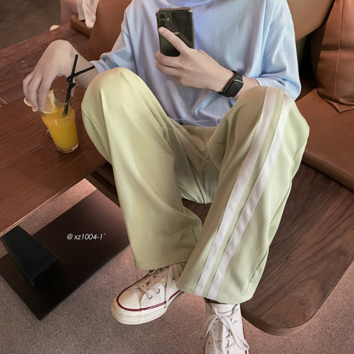 夏季拖地冰丝西裤织带直筒超薄垂感拖地裤XZ1004-1KZ1669P38,男装休闲裤,星座715