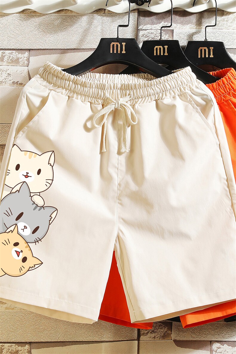 DK39164-P15港风休闲短裤男士大码运动五分裤男中裤男马裤砖墙,男装休闲裤,电商A040A