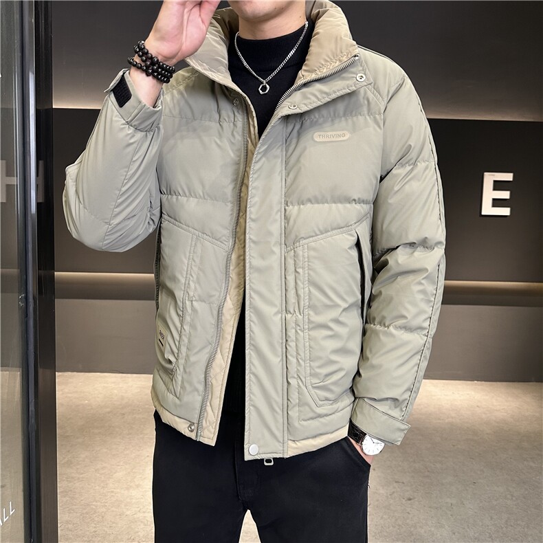 冬季新款防寒加厚白鸭绒立领黑金羽绒服时尚外套上衣男YR113P165,男装羽绒服,电商B226-2（原B217-2）