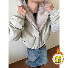 现货高品质美式高街冬季重磅硬挺短款座山雕毛领棉衣男女加厚外套，男装棉衣，电商A486