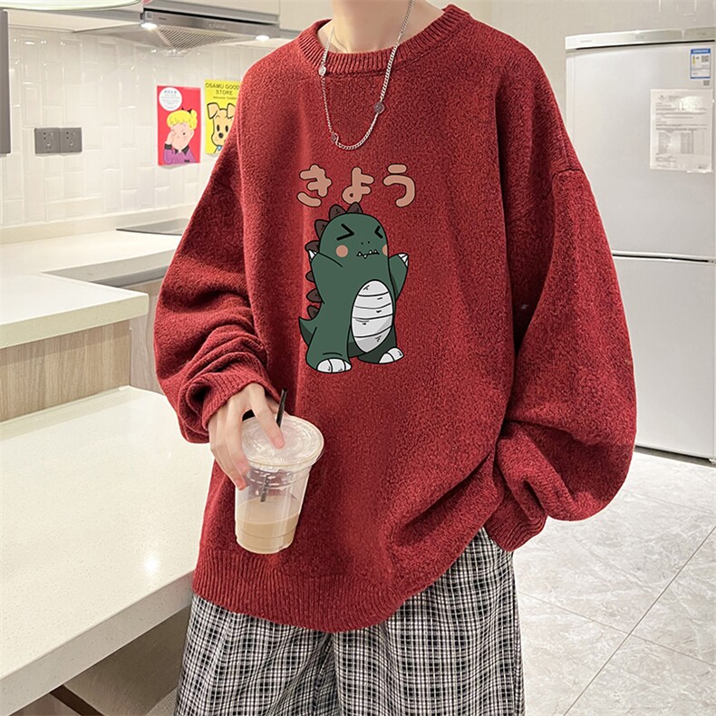 加厚加绒毛衣男大码毛线衣男针织衫男线衫M19037-P45加绒款-P65,男装针织衫/毛衣,电商A040