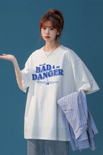 中性夏季美式潮宽松字母印花情侣百搭短袖T恤T1015P25控38，男装T恤，A247A