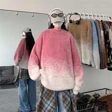 冬季新款美式复古设计感渐变撞色针织毛衣D5588-TP5078，男装针织衫/毛衣，电商A102
