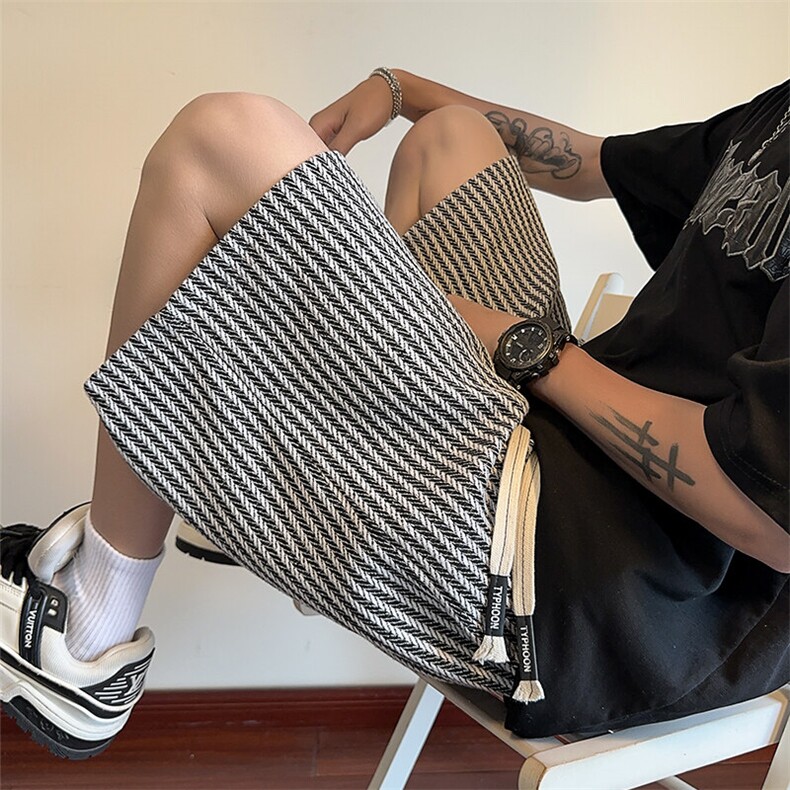 短裤男夏季美式复古拼接五分裤潮牌宽松大码XZ102B-1DK2593特批25,男装牛仔裤,星座102B-1