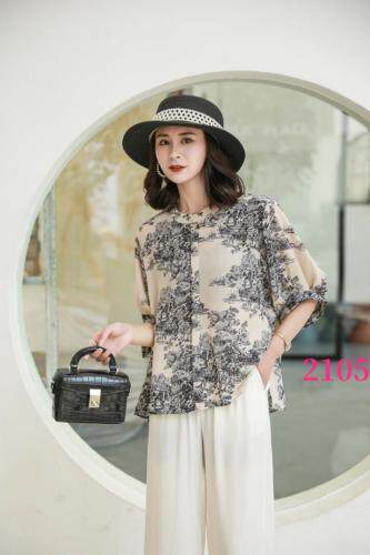 真丝皱花上衣，女装，依诗轩