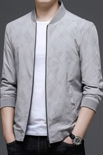 中年男夹克棒球领爸爸春秋款外套休闲宽松衣服秋季商务上衣男装，男装夹克，电商B212（原钱塘6029）