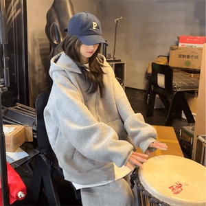 抖音得物品质二开26春装男女美式高街结构双拉链开衫卫衣外套图片