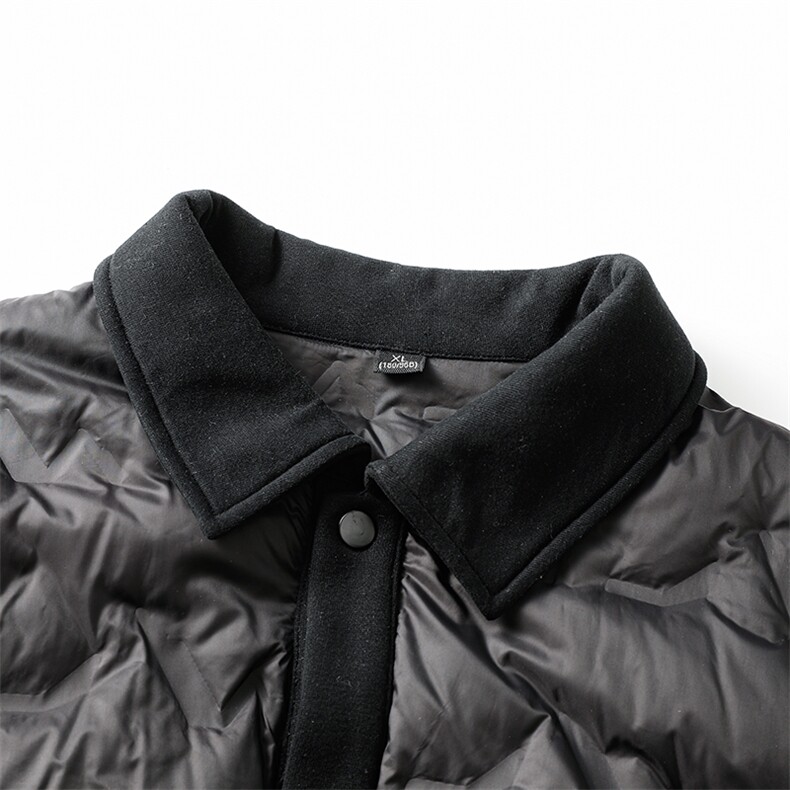 冬季开衫衬衫领轻薄保暖羽绒服90白鸭绒XZ309Y95733P109,男装羽绒服,星座309（原A406）