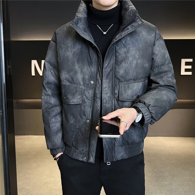 标50绒皮羽绒服男冬季2025新款美式皮衣外套A313-K27582-P225,男装皮衣,电商A313