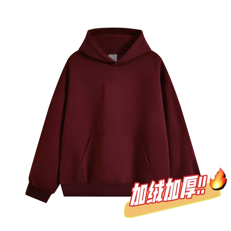 卫衣加绒奥粒绒无帽绳连帽重磅500克潮棉全棉外套男 RH5302JR-P55图片