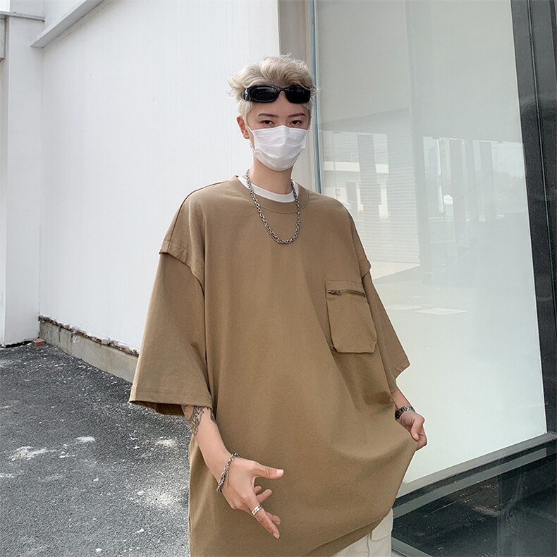 2024夏季新款户外工装口袋短袖t恤半袖宽松运动 现货 T1749-P32图片