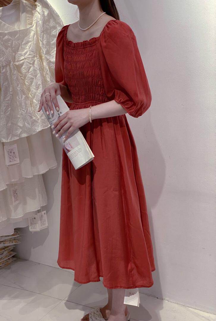 收腰连衣裙，女装连衣裙，驿谷