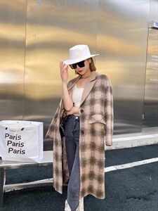 2021冬季新品格纹呢大衣,其它,小车家