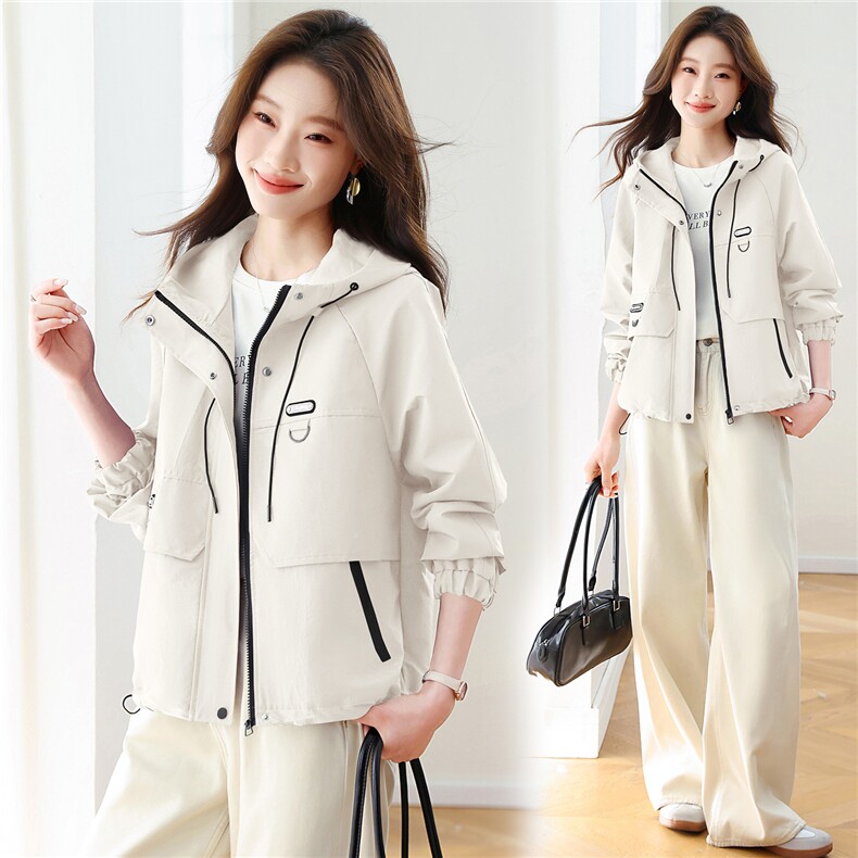 现货！现货！2026春季新款时尚宽松休闲短款外套女，女装短外套，以桐