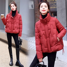 时尚潮流羽绒服女2022年冬季新款短款立领外套90白鸭绒，女装羽绒服，润尚靓点