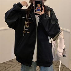 设计感男女同款外套开学季新款洋气学院风宽松bf休闲百搭C366-80，女装短外套，星座911-2(原星座613-2）
